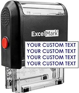 Self Inking Rubber Stamp with up to 4 Lines of Custom Text (Medium)