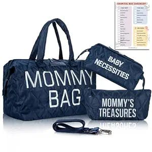 Mommy Bag for Hospital, Mom Bag Diaper Bag Tote, Mommy Hospital Bag, Mom Hospital Bags for Labor and Delivery Essentials Mom, Maternity Bag for Hospital, Baby Shower Momma Diaper Bag, Mama Bag -Blue