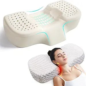 Cozyhealth Cervical Pillow for Neck Pain Relief, Adjustable Ergonomic Contour Memory Foam Neck Pillow for Sleeping, Orthopedic Neck Support Pillow Bed Pillows for Side Back Sleepers (Large)