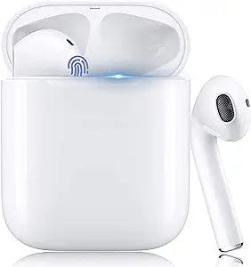 Wireless Earbuds, Bluetooth Earbuds Touch Control Stereo Sound Bluetooth Headphones with Mic, 35H Playtime IPX7 Waterproof Wireless Ear Buds with Type C Charging Case for airpod iPhone Android iOS