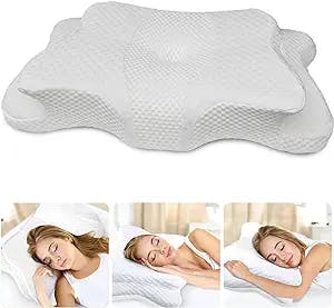 5X Pain Relief Cervical Pillow for Neck and Shoulder Support,Hollow Design Cervical Memory Foam Pillows, Orthopedic Ergonomic Neck Pillow,Contour Bed Pillow for Side Back Stomach Sleeper