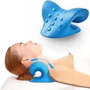 ELEVON Neck Stretcher for Pain Relief，Neck and Shoulder Relaxer Traction Device for Whole Body Muscle Relax and Pain Relief，Chiropractic Pillow Neck Stretcher