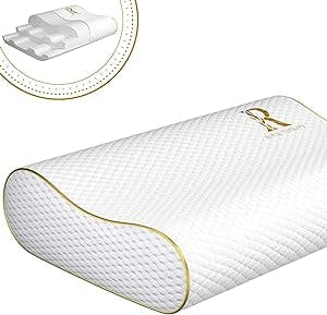 Royal Therapy Memory Foam Pillow, Queen Cervical Pillow for Neck Pain, Contour Pillow, Pillow for Neck and Shoulder Pain,Neck Pain Pillow,Side Sleeper Pillow for Shoulder Pain,Side Sleeping Pillow