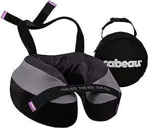 Cabeau The Neck's Evolution, TNE S3 Travel Neck Pillow 360-Degree Head Support. Memory Foam Pillow with Seat Strap Attachment, Ear Plugs, & Carrying Case for Comfort on The Go - Berlin Grey