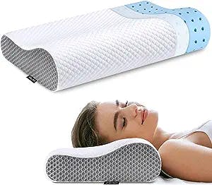 Neck Pillow Contour Memory Foam Pillows for Pain Relief Bed Pillow for Sleeping, Ergonomic Pillow for Neck and Shoulder Pain, Orthopedic Cervical Pillow for Side Back Stomach Sleeper