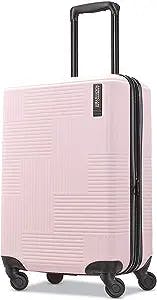 American Tourister Stratum XLT Expandable Hardside Luggage with Spinner Wheels, Pink Blush, Carry-On 21-Inch