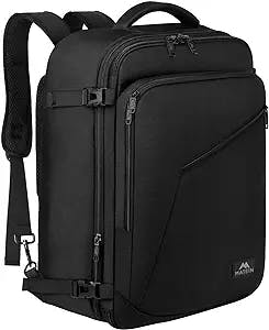 MATEIN Carry on Backpack, Extra Large Travel Backpack Expandable Airplane Approved Weekender Bag for Men and Women, Water Resistant Lightweight Daypack for Flight 40L, Black