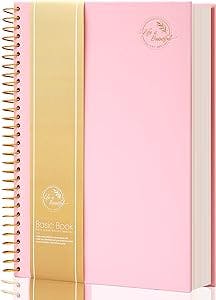 Yoment Hardcover Spiral Notebook 150 Sheets 3 Subject Large College Ruled Notebook for Office Meeting Notebook College Essentials Composition Notebook Wire Bound Journal School Supplies, Pink