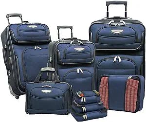 Travel in Style with the Amsterdam Expandable Rolling Upright Luggage Set!