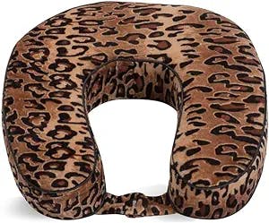 World's Best Cushion/Soft Memory Foam Neck Pillow, Leopard