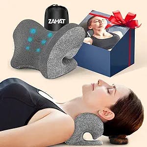 ZAMAT Neck and Shoulder Relaxer with Magnetic Therapy Pillowcase, Neck Stretcher Chiropractic Pillows for Pain Relief, Cervical Traction Device for Relieve TMJ Headache Muscle Tension Spine Alignment