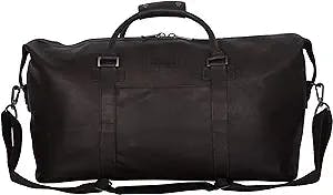 Kenneth Cole Reaction I Beg to Duff-er' Full-Grain Colombian Leather Top Zip 20" Carry-On Duffel Travel Bag, Brown, Inch Classic