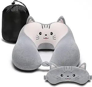 The Cutest Travel Pillow for Your Next Adventure: Kitten Memory Foam Neck P