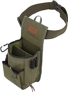 Allen Company Triumph Rip-Stop Double Compartment Shell Bag & 52 inch Waist Belt, Holds 50 Empty Hulls, Olive Green