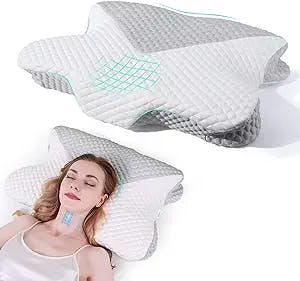 Wemore Cervical Memory Foam Pillow, Ergonomic Contour Pillow for Neck and Shoulder Pain, Orthopedic Neck Pillow for Side, Back and Stomach Sleepers, Bed Support Pillow for Sleeping
