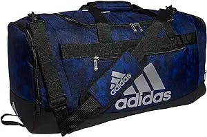 adidas Defender 4 Medium Duffel Bag, Stone Wash Team Royal Blue/Black/Silver Metallic, One Size