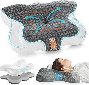 Snooze in Style with Elviros Cervical Memory Foam Neck Pillow
