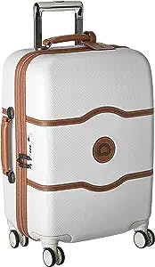 DELSEY Paris Chatelet Hard+ Hardside Luggage with Spinner Wheels, Champagne White, Carry-on 21 Inch, with Brake